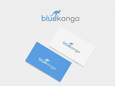 Blue Kanga branding business card design flat graphic design illustrator logo minimal modern vector