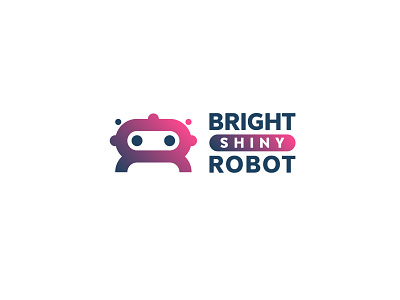BrightShinyRobot - Logo Design branding clean design flat geometric illustrator logo minimal modern robot vector