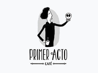 Primer Acto Café café coffee hamlet logo to be or not to be