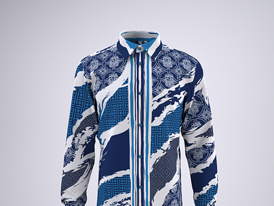 Batik Uniform, blue branding design graphic design institute mockup patter pattern uniform