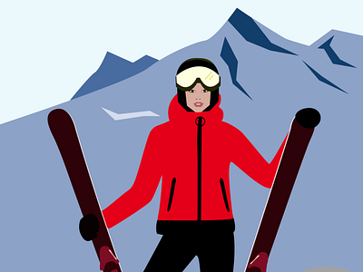 Skiing illustration