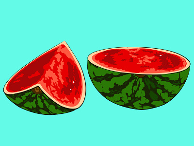 Watermelon design flat fruit graphic design illustration illustrator minimal minimalist photoshop vector vectorart watermelon