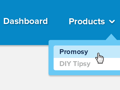 products drop down menu