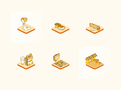 Food & Drinks Isometric - Iconography graphic design icon iconography isometric isometric icon