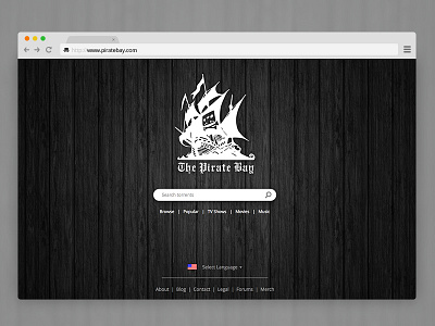 The Pirate Bay in 2006 - Web Design Museum