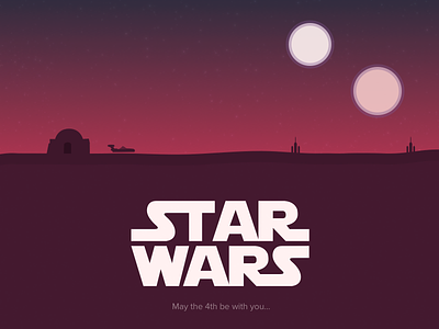 May the 4th be with you 4th fourth illustration may purple sketch space star wars tatooine vector
