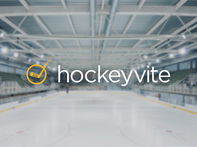Hockeyvite Logo branding design gotham hockey ice hockey icon illustration logo nhl sports stick typography