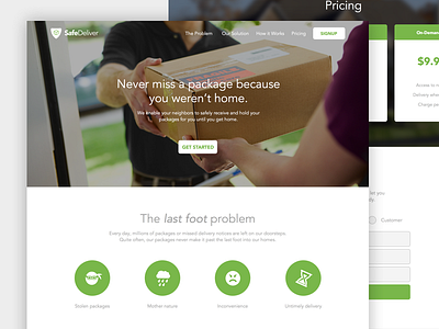 SafeDeliver Landing Page