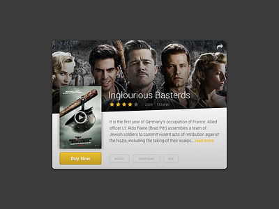 UI Element - Movie Card card design element entertainment interface movie movie card ui