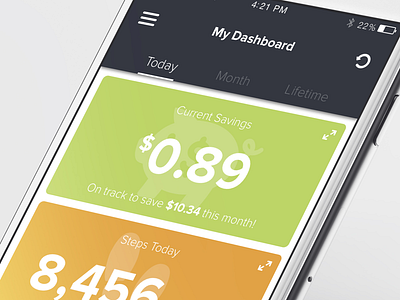 Sureify Mobile Live View dashboard data design interface ios iphone mobile ui user interface ux widget