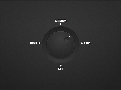 Knob Dial button clean dark design dial graphic gui interface module simple ui widget