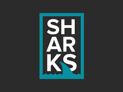 Sharks for the Cup! grey hockey illustration nhl san jose sharks sharks teal typography vector white