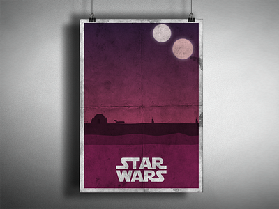 Star Wars Tatooine Poster brand design draw icon illustration poster sketch star wars tatooine