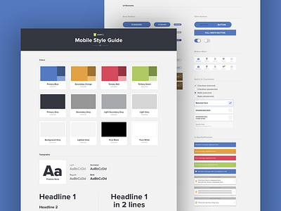 Mobile Style Guide branding interface kit mobile phone style guide ui