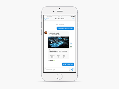 Daily UI 013 - Direct Message app chat daily design interface ios iphone message mobile ticket ui