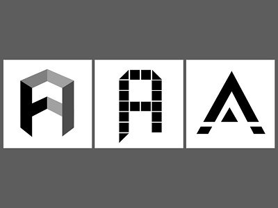 Fun with the letter A. a typography