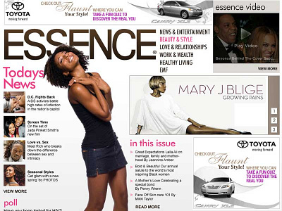 Essence Site Concept concept design website