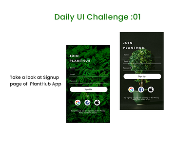 Daily UI Challenge: 01 app design ui ux