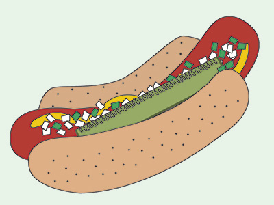 Hot Dawg baseball food chicago chicago food chicago hot dog food hotdog pickle relish
