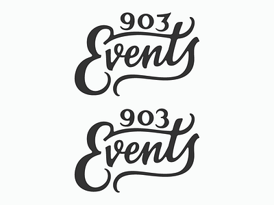 903 Events Logo brush brush pen feedback handlettering logo process script type typography