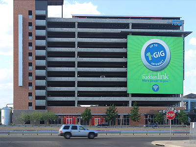 Lubbock 1G Billboard 2015 1gig ad badge billboard branding logo outdoor telecom