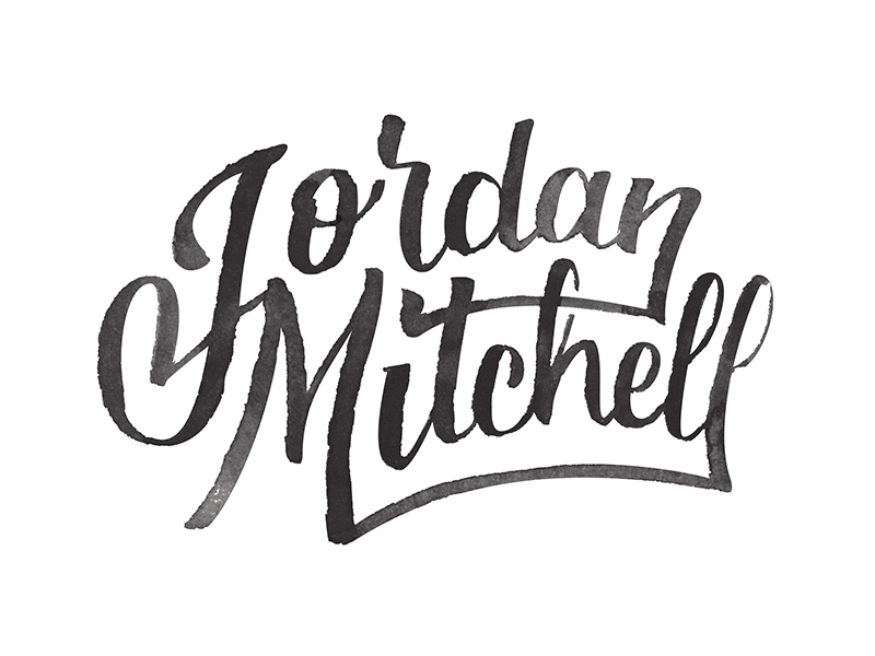 Jordan Mitchell Brand Elements brand design branding brush color identity identity design lettering logo script watercolor wordmark