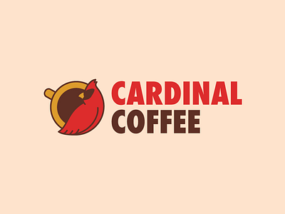 Cardinal Coffee brand cardinal coffee coffee shop logo