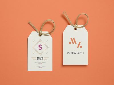 Meek & Lowly - Clothing Tags branding clothing tags logo monogram tags