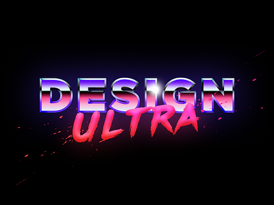 Design Ultra - Title Deisgn 80s logo ping pong pop synth synthwave