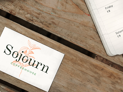 Sojourn Coffeehouse branding business card coffee coffee plant coffeehouse identity logo sojourn