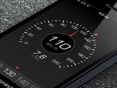 iOS7 style Speedometer App 
