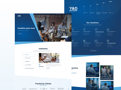 Landing page design blue design home page landing page ui ux web design website