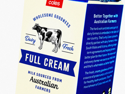 Hulsbosch - range redesign for entire Coles Own Brand Fresh Milk animation branding design graphic design logo typography