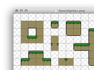 Grassy Forest 16bit game design pixelart