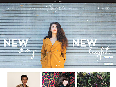 Fauxgerty design ecommerce fashion leather shopify webdesign webpage website