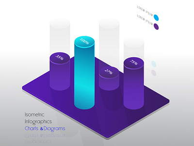 Isometric Infographic Graph chart graph graphic illustration infographic design infographics isometric design isometric illustration