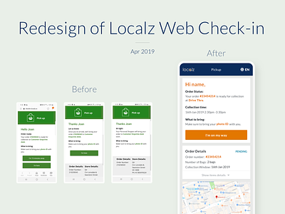 Redesign of Localz Web Check-in collection localz melbourme mobile web mobile web design ui ui design ux web web design webdesign