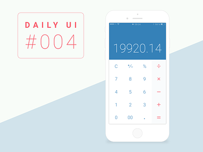 Daily UI Challenge #004_Calculator