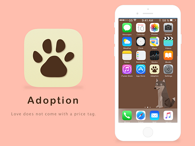 Daily UI Challenge #005_App Icon adopting instead of buying adoption app design app icon challenge daily ui dailyui love ui design