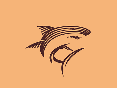 Shark logo engraving fish jaws logo ocean predator shark symbol