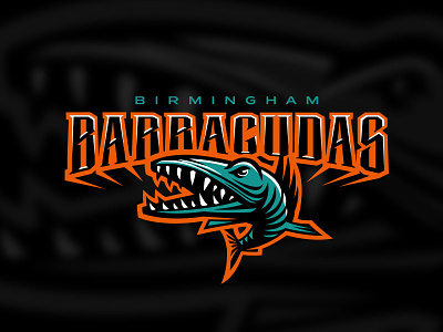 barracudas barracudas birmingham emblem fish jaws logo predator sport