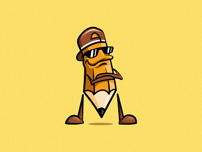 Pencil Bro bro character illustration logo mascot pencil