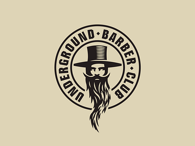 Underground barber club logo barber club logo logodesign