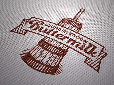 Buttermilk buttermilk engraving illustration logo mark print unused