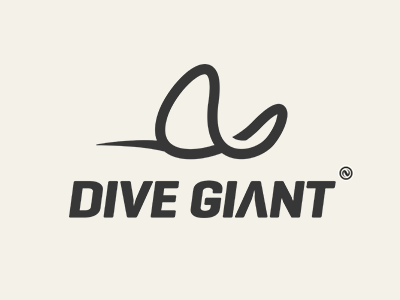 Manta animal dive logo manta mark negative space underwater