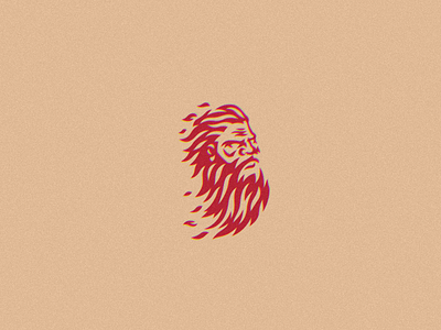 God of fire logo bearded branding face fire flame god god of fire logo logodesign nagualdesign