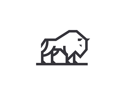 Bison logo animal bison branding buffalo logo nagualdesign