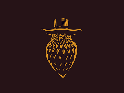 Steampank owl logo bird brand forsale glasses hat logo nagualdesign owl steampunk