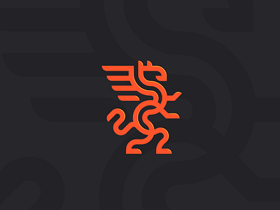 Gryphon logo beast branding chimera eagle for sale gryphon lion logo nagual design