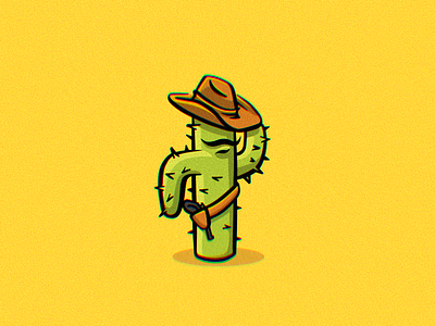 Cowboy logo catus character cowboy for sale logo mascot nagual design